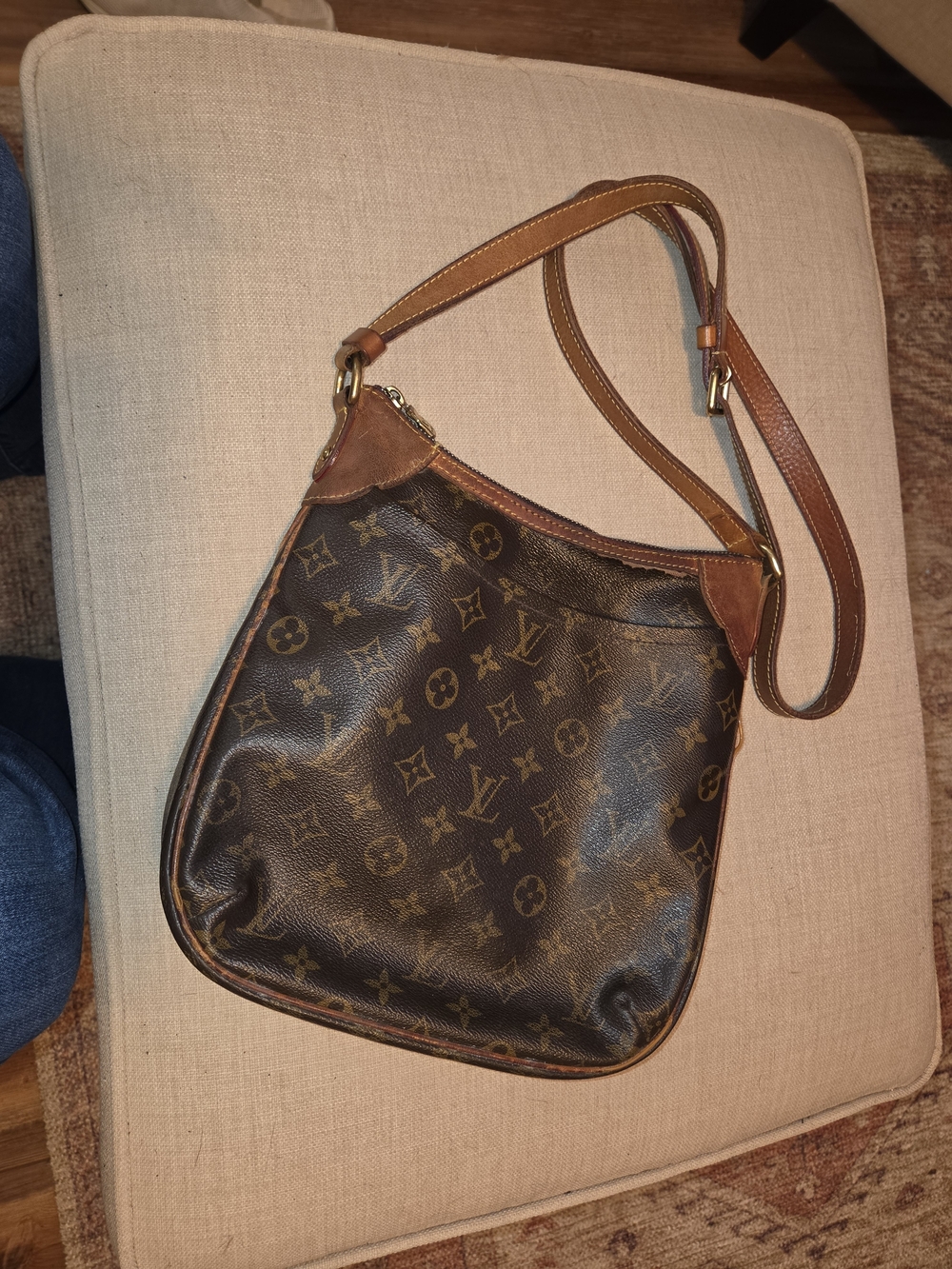 Louis Vuitton Monogram Odeon PM Crossbody in Brown and Tan